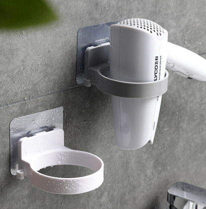High Quality Wall-mounted Hair Dryer Holder ABS Bathroom Shelf Storage Hairdryer Holder Rack Organizer For Hairdryer