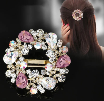 Fashion Shiny Crystal Rhinestone Hairpins for Women Girls Geometric Waterdrop Imitation Diamond Hair Clips Hair Accessories