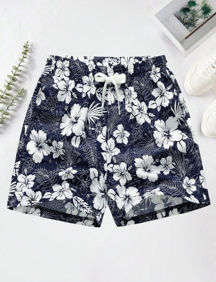 Men's Vacation Leisure Flower & Plant Printed Shorts