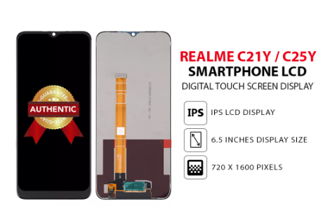Smartphone LCD for Realme C21Y/C25Y Digital Touch Screen Display Frame Assembly for Replacement