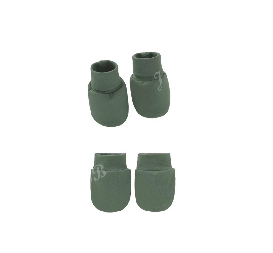 Baby Mittens and Booties Set Newborn Infant Cotton Mitten Set M26