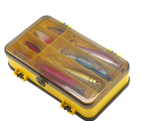 Double Deck Fishing Hook Accessories Storage Box Outdoor Fishing Supplies Bait Box