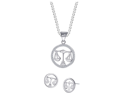 Silver S023 Italy 925 Libra Ladies Set