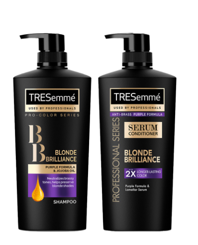 Tresemme Blonde Brilliance Shampoo 620ml, Serum Conditioner 650ml (Bundle of 2)