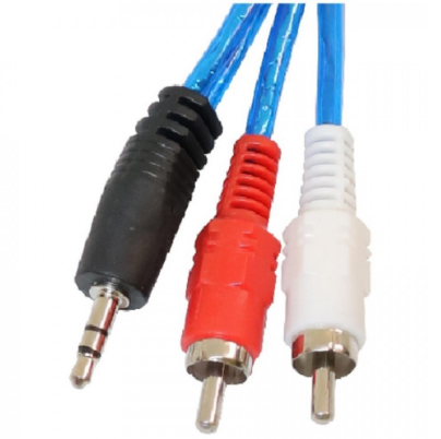 3.5mm to 2RCA Audio Auxiliary Adapter Stereo Splitter Cable AUX RCA Y Cord for Smartphone Speakers