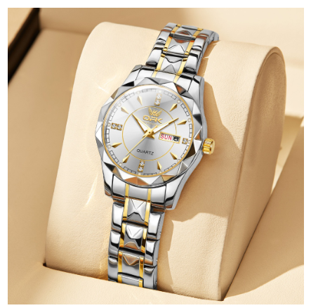 OPK Watch For Women Waterproof Luminous Original Quartz Stainless Steel Strap Simple Fashion Style Watch SILVER DIAL SILVER STRAP
