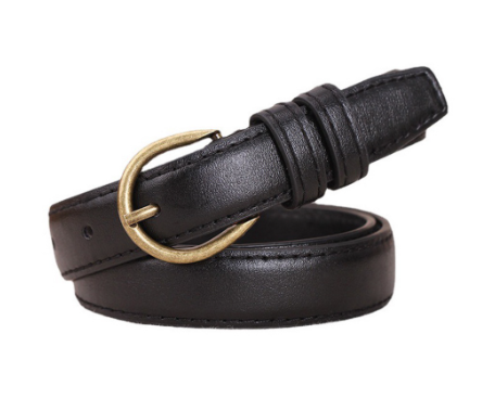 Casual Plain Basic Porous Belt (Black/Coffee)