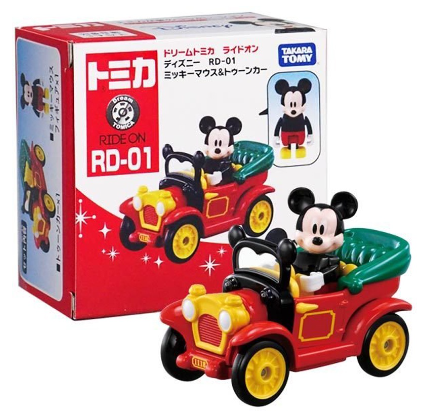 TOMY Tomica Alloy Car Model Boy Toy Ornaments Dream Tomica Ride on Disney RD-01 Mickey Mouse &amp Toon Car