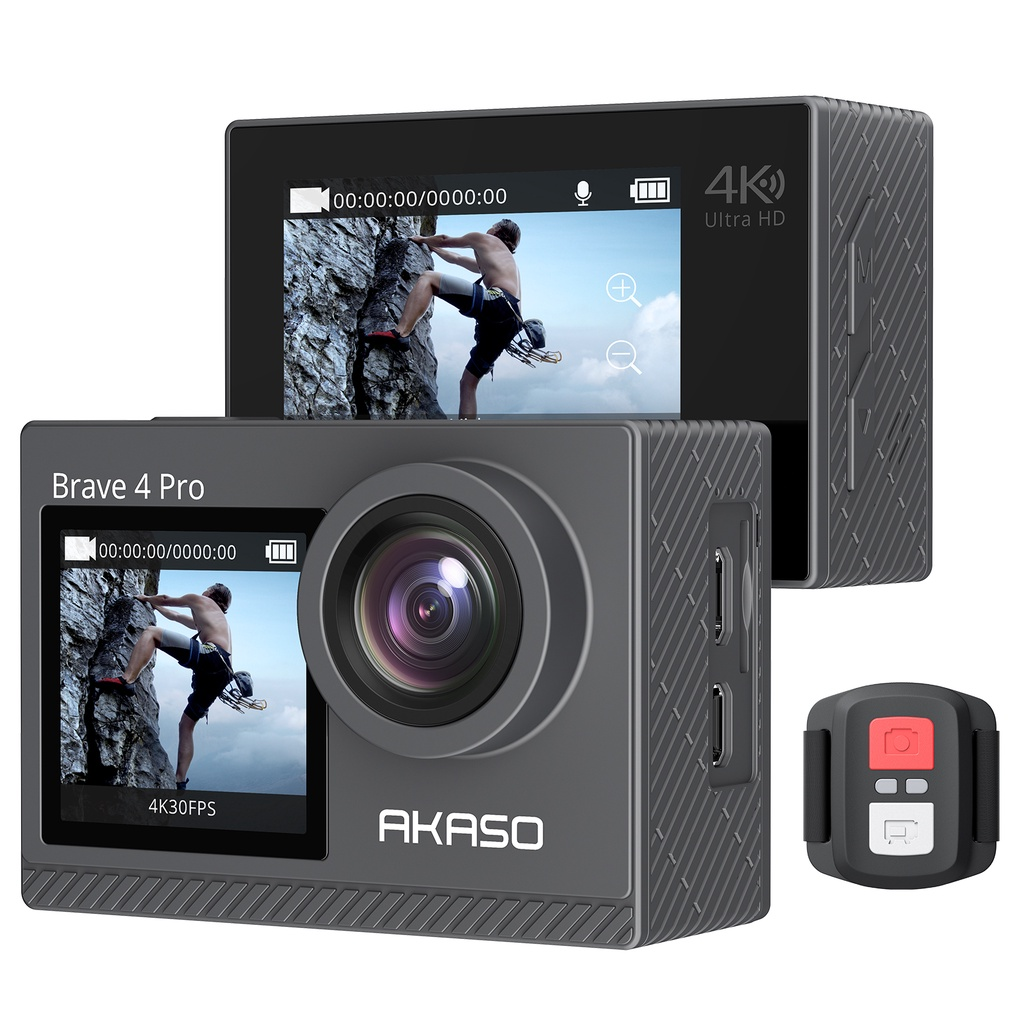 Akaso Brave 4 Pro Action Camera 4K 30FPS Dual-color Screen 5x Zoom 40M Waterproof Camera