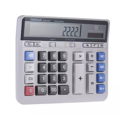 Large Computer Electronic Calculator Counter Solar & Battery Power 12 Digit Display