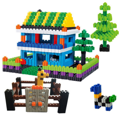 500pcs Mini Building Blocks Kids Educational Toys DIY Assembled Toys 8mm Small Particles Brick Creative Toy Gifts for Children