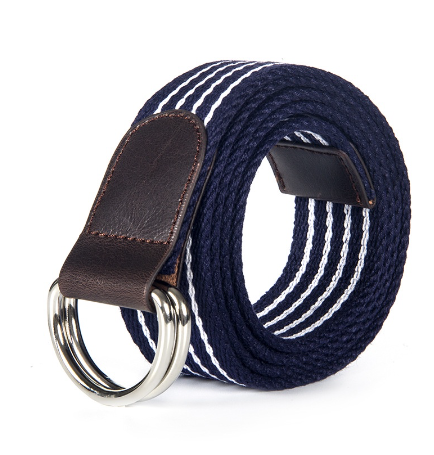 New Casual Double-loop Buckle Belt Women's Belts Men's Belts Canvas Belts Women Fashion Belts for High Quality Ladies