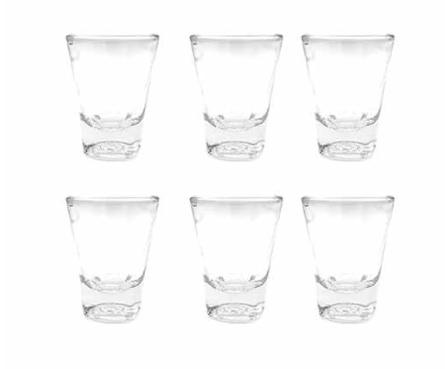 UNION GLASS Clear Glass Shot Glass 63ml | 2oz [Set of 6]