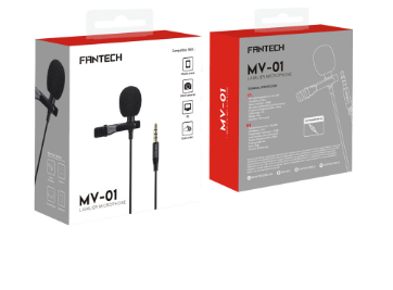 Fantech MV01 Lavalier Noise Reduction Omni directional mic for pc, phone, laptop and camera