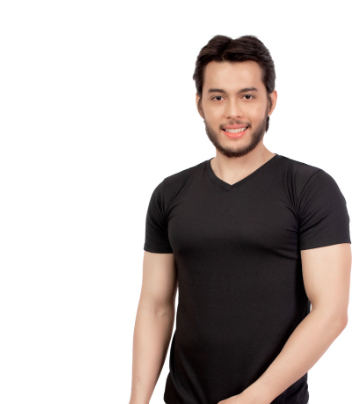 Hanes Slim Fit High V-Neck