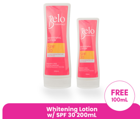 Belo Essentials Whitening Lotion W/ SPF30 200mL + Free 100mL