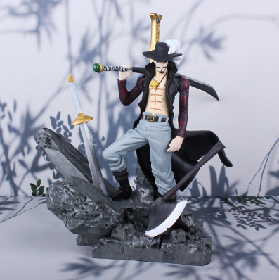 16cm Anime One Piece Combat Ver. Dracule Mihawk Oka Shichibukai Luffy Comic Action Figure Figurine Pvc Statue Collection Model Gift For