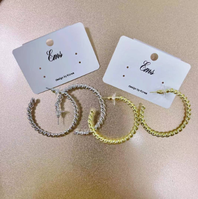 Small Hoop Earrings  Oval Earrings