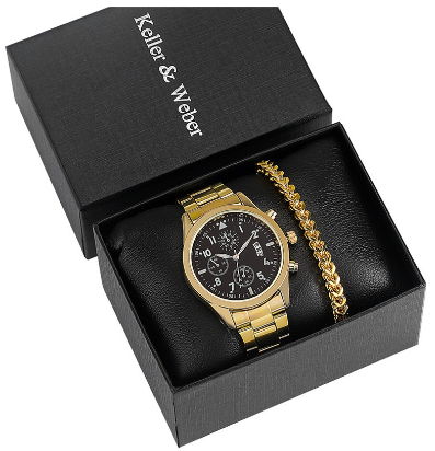 Full Stainless Steel Band Quartz Wristwatch Date Luminous Hands Display Men's Fashion Bracelet Creative Present To Husband