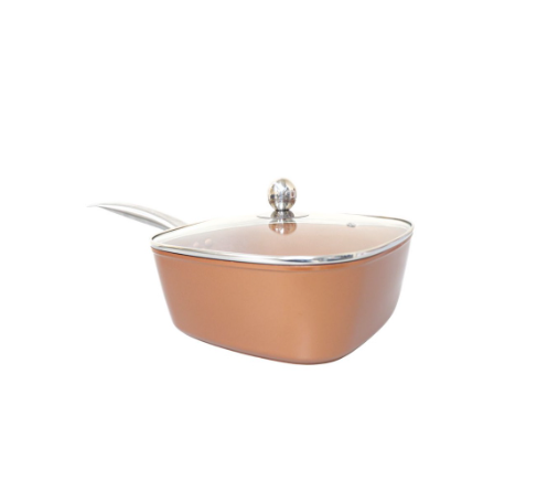 Masflex Induction Square Casserole 24cm With Glass Lid