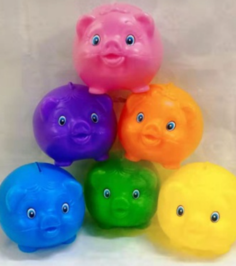 Kids Colored Piggy Coin Bank