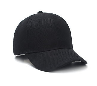 Solid Color Hat Black Baseball Cap Visor Korean Men Curved Eaves Cap Influx of Children Boys and Girls Cap Visor Hat Plain Simple