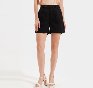ForMe Tab Pull Up Cozy Shorts for Women Black/Olive