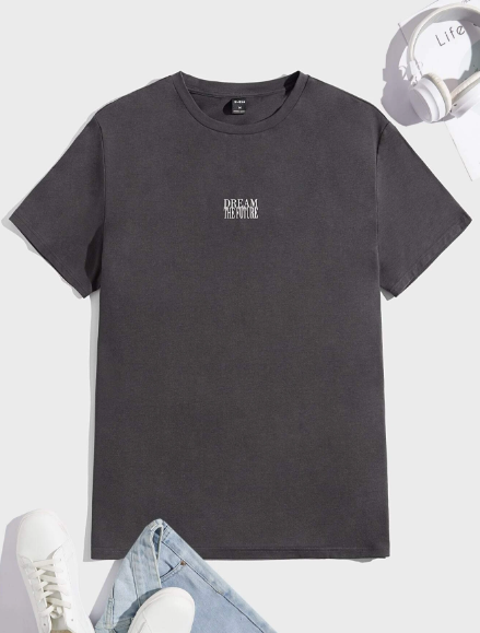 Manfinity Homme Men T-Shirts Fit Crew Neck Short Sleeve Slogan Tee Casual Cool Stuff Summer