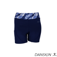 Danskin Training Blue Skin Fit Shorts w/ Pocket for Gym Sports Wear Athleisure Women Activewear