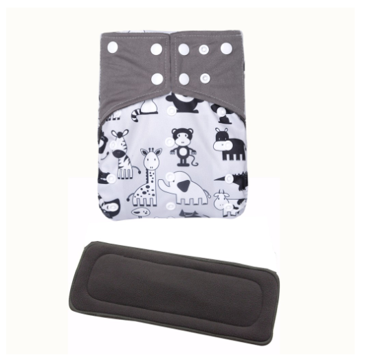 Cloth Diaper 1 Set With Bamboo Charcoal Inserts In Stocks D10