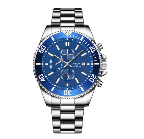 Gift Fashion luxury stainless business waterproof unisex analog original watch for men Green Water Ghost Watch Men 007