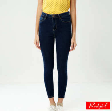 Red Girl Denim Long Pants High Waist Ladies RSLB28-0294