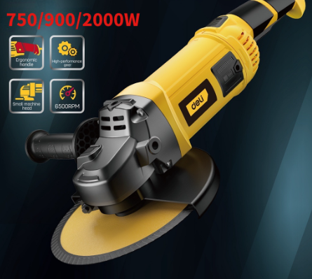 Deli 750W/900W/2000W Heavy Duty Electric Angle Grinder Powerful Original Industrial Angle Grinder