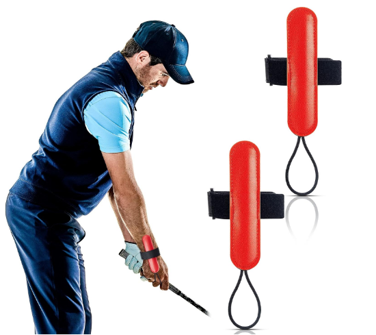2 Pcs Golf Swing Training Golf Wrist Trainer Golf Aid Trainer Chipping Wristband Wrist Golf Training Equipment Golf Gadgets Alignment Practice Tool for Club Golf Beginners Better Impact Position