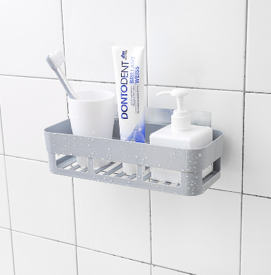 Plastic Kitchen Storage Rack Self Adhesive Wall Storage Organizer Toilet-Z371