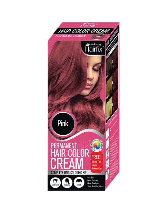Hairfix Permanent Hair Color Cream Pink 120ML