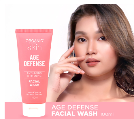 Organic Skin Japan Age Defense Antiaging Whitening Facial Wash Cleanser 100ml Anti Aging