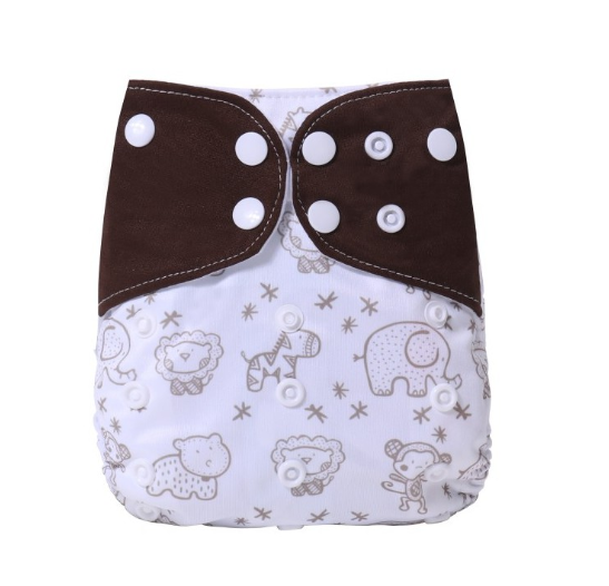 Reusable Waterproof Diaper With Single Size Print D36