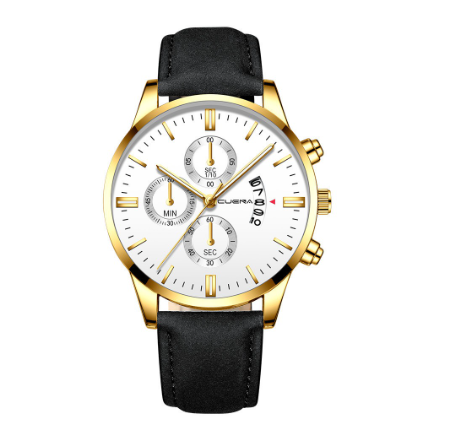 CUENA Original Brand Men's Watch Fashion Sports Analog Quartz Stainless Steel Waterproof 845 M14