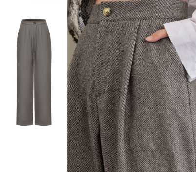 Lovito Women Casual Plain Button Pocket Pants L70AD051 Rust Brown