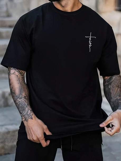Summer Men T-Shirt, Ins Trendy Casual Fashionable All-Match Sweatshirt Sports Short Sleeve T-Shirt