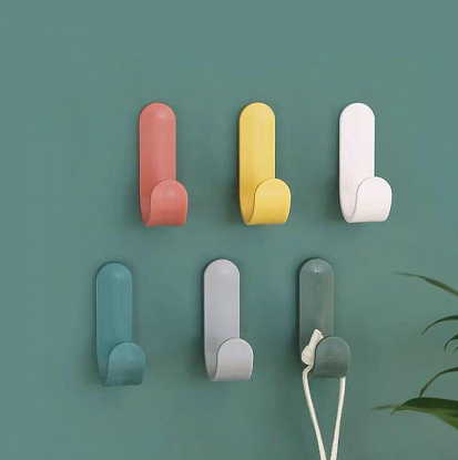 In Stock Self Adhesive Wall Hangers, Towel Hooks, Plastic Hat Racks Keys Hanger Hooks