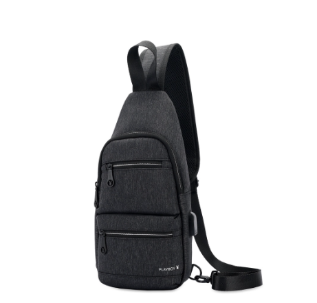 Playboy Water Resistant Chest Bag Pkw 11 Black