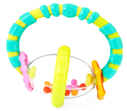 Kids II Bright Starts Grab & Spin Rattle and Teether Toy