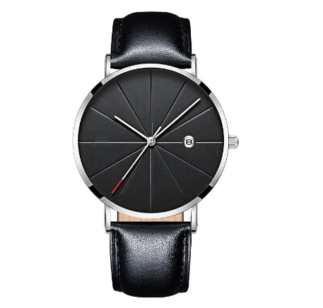 Fashion Stainless Steel Simple Quartz Analog Wrist Watch for men's women's Waterproof 5