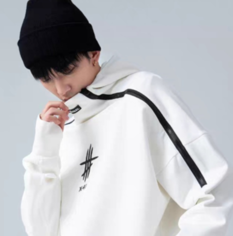 Korean Style Hoodie Couple Lengan Panjang Bergaya Men Ninja Design Fashion Jacket Loose Hoody Sweatshirt