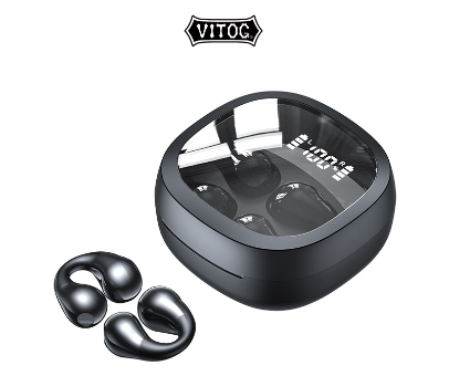 Vitog Wireless Earbuds JR01 Bluetooth 5.3 Headphones With Noise Cancelling Ear Clipping Design