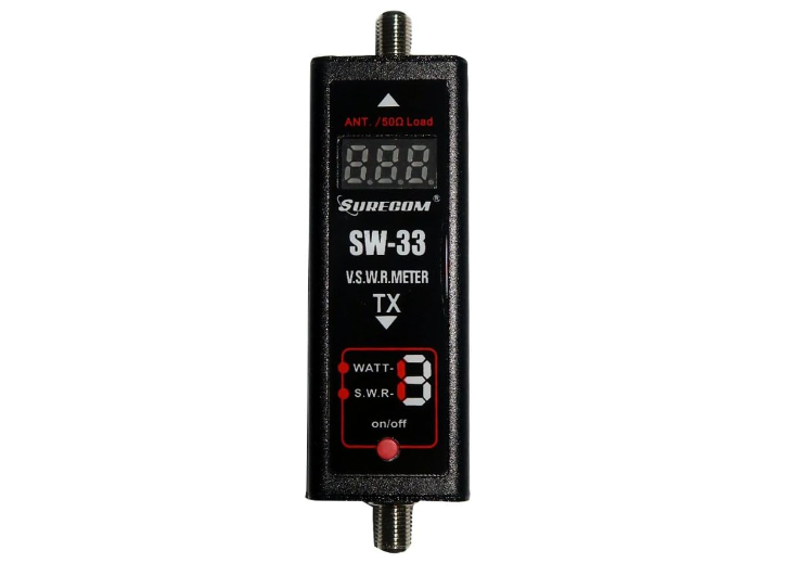 Surecom SW-33 Mini Power&SWR Meter VHF/UHF 100MHz~520MHz Portable Tester for Ham Two Way Radio SW33 Antenna Mini Tester