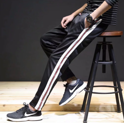 Slim fit Elastic casual sweat pants for men