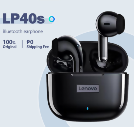 Lenovo LP40S 2021 New Version Wireless Earphone Bluetooth 5.1 HD Stereo Low Latency Gaming with Mic Music